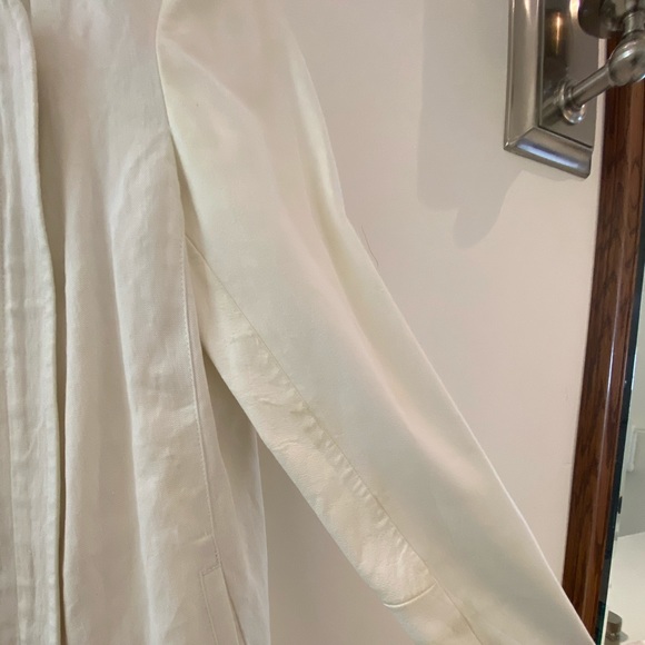 Vince White Cotton/Linen/Leather Jacket | 6 - Picture 5 of 6